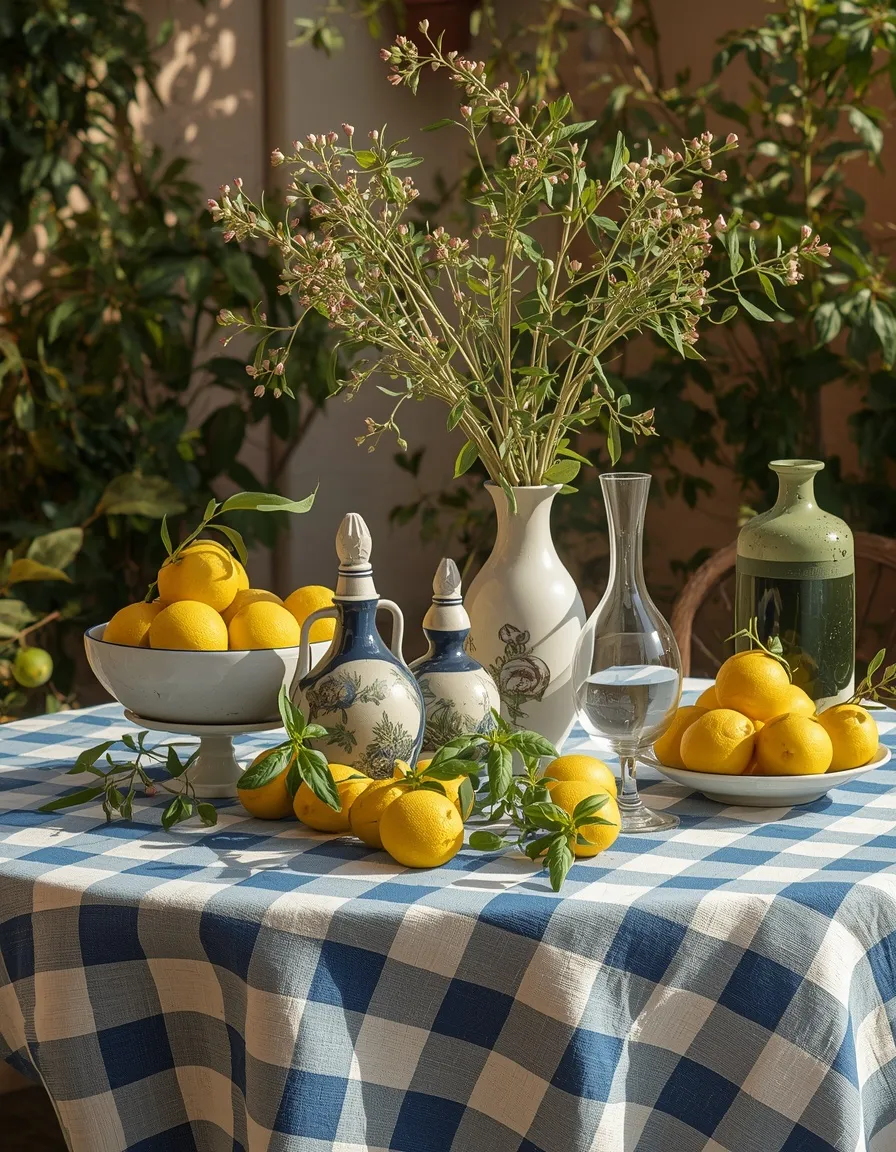 Italian alfresco outdoor dining table