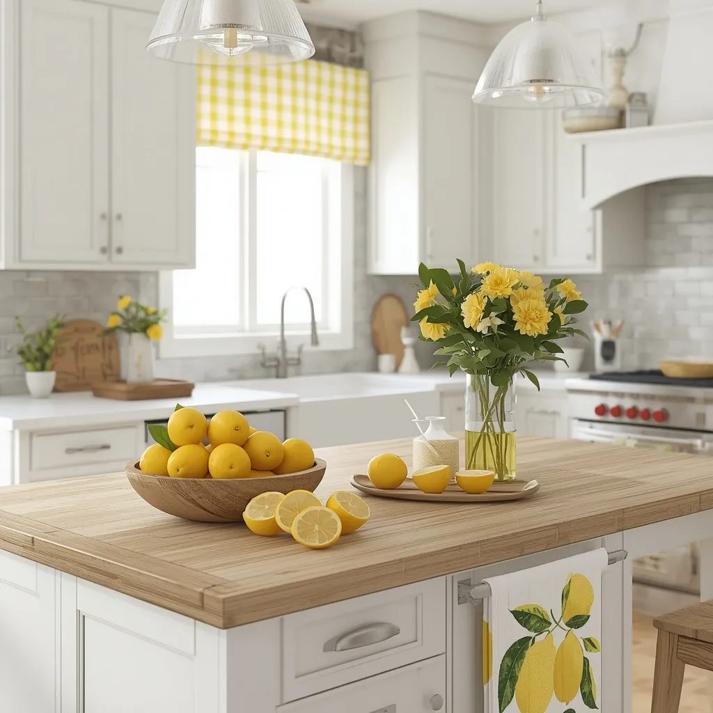 Lemon summer farmhouse kitchen