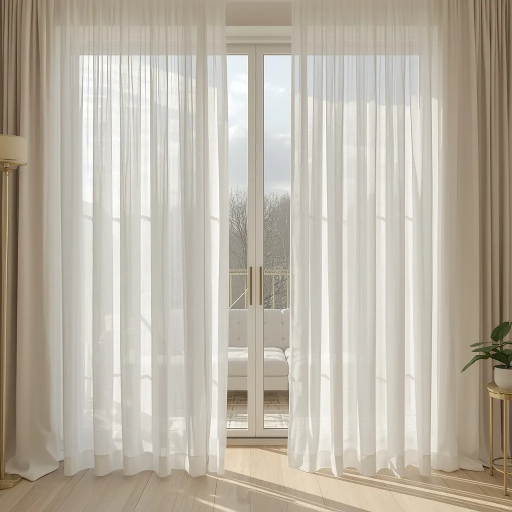 Sheer curtains airy living room