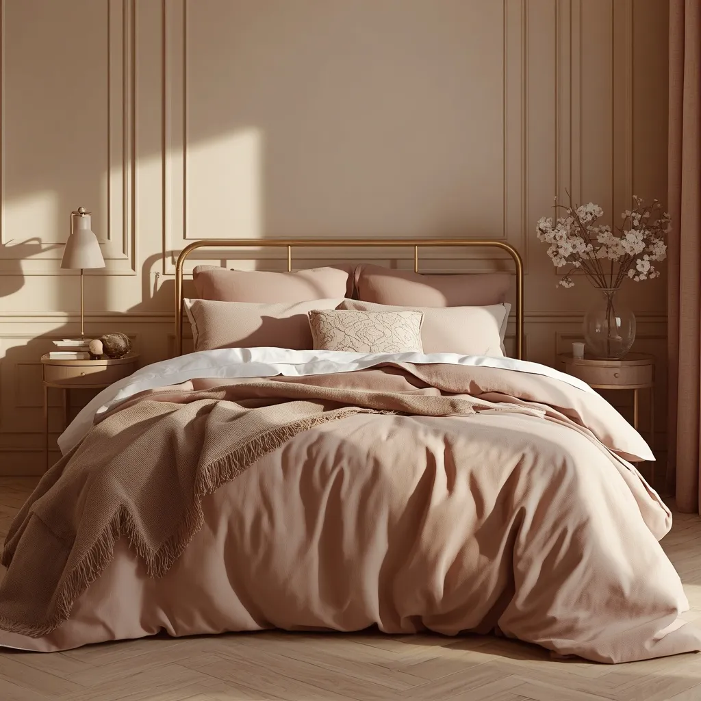 Soft pink summer bedroom