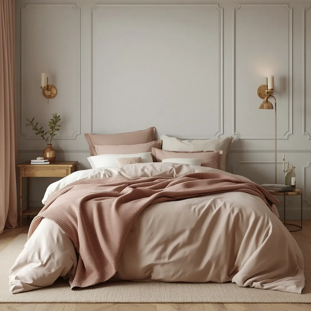 Soft pink summer bedroom