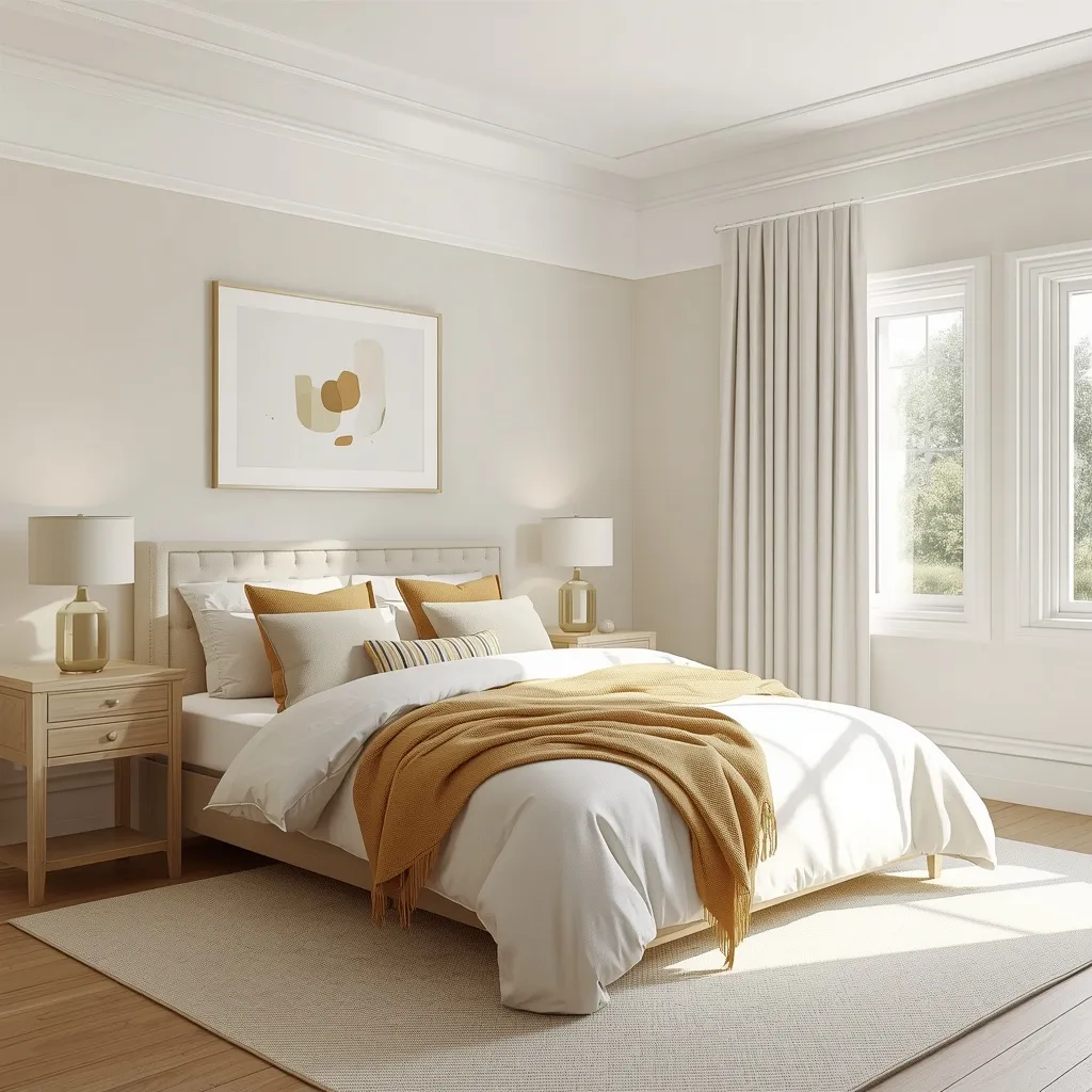 Yellow accent bedroom makeover
