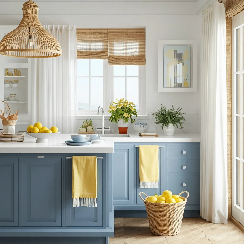 Coastal lemon summer kitchen