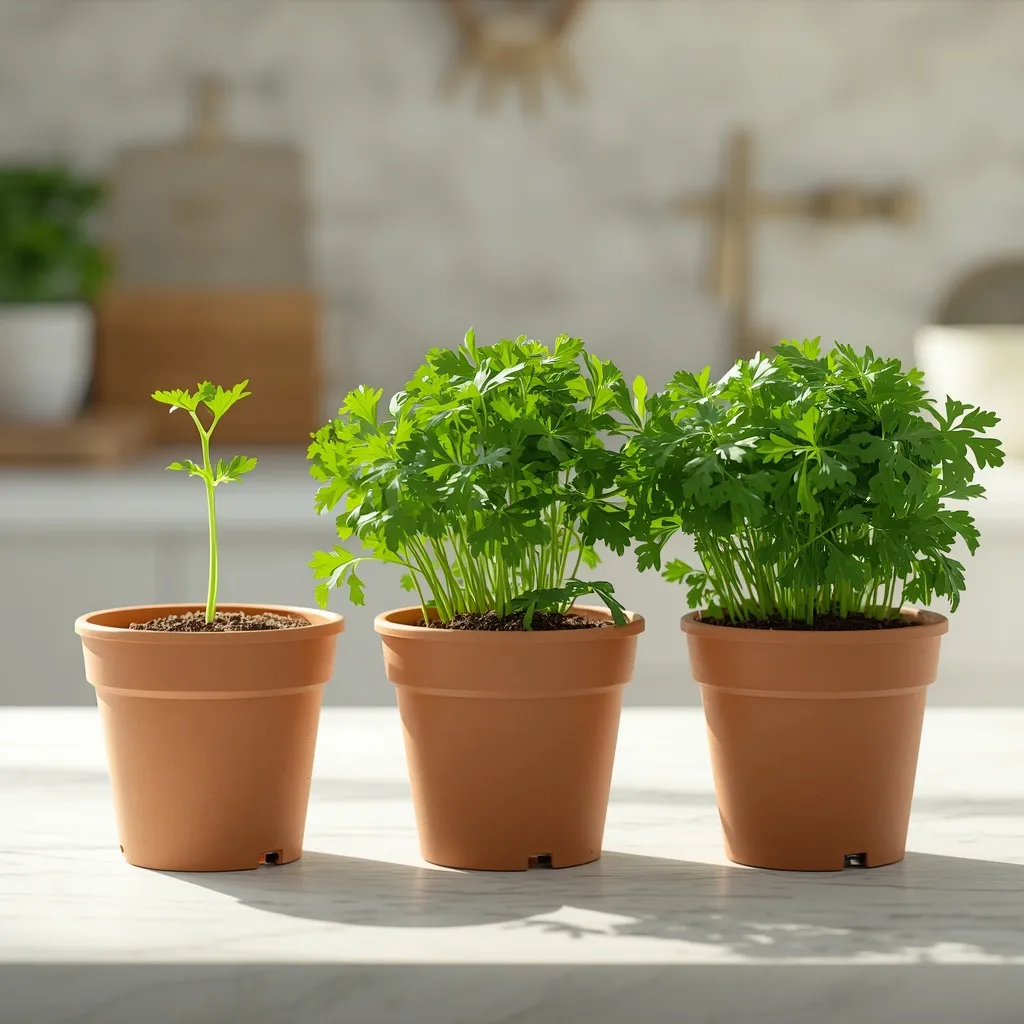 Deep-pot cilantro succession garden