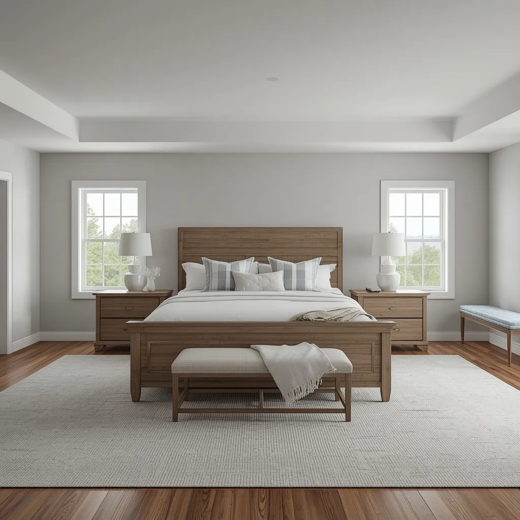 Farmhouse master bedroom suite