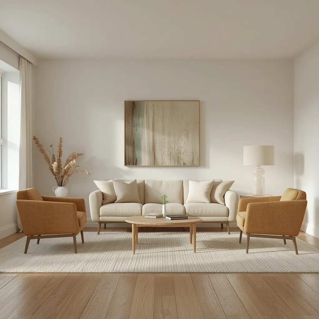 Leggy furniture airy living room