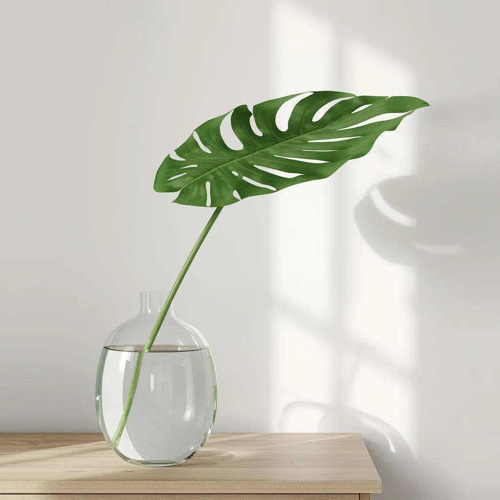 Single stem clear glass vase