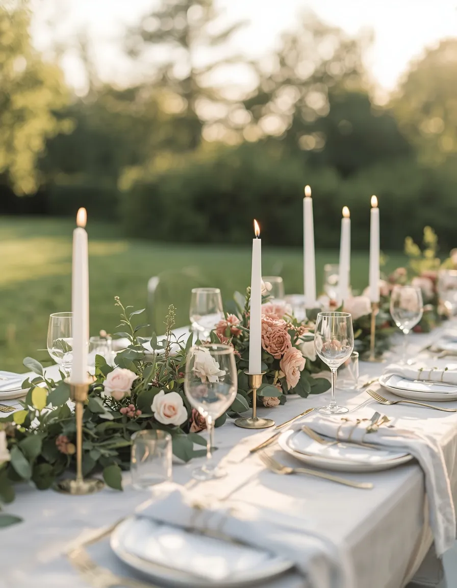 Summer wedding outdoor tablescape