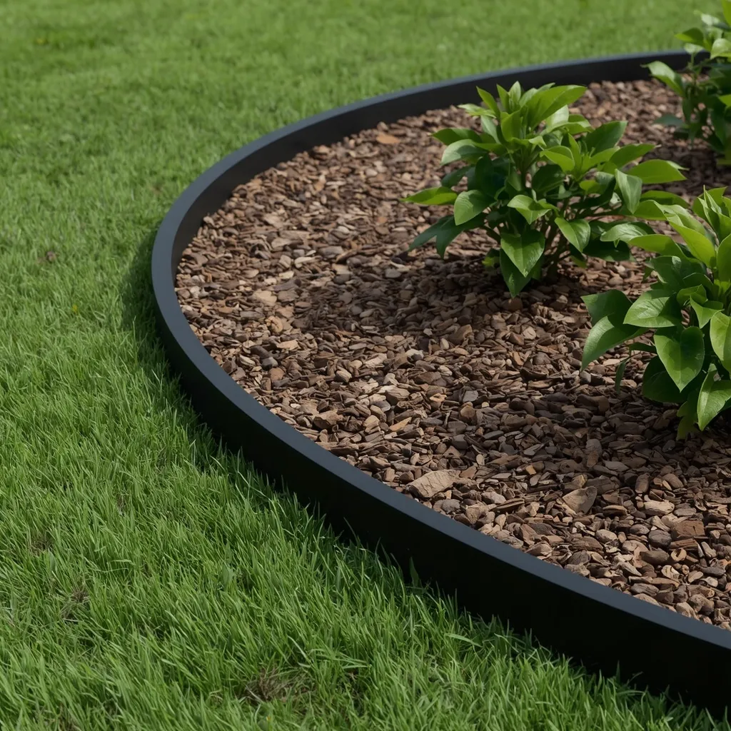 Aluminum curved flower bed edging