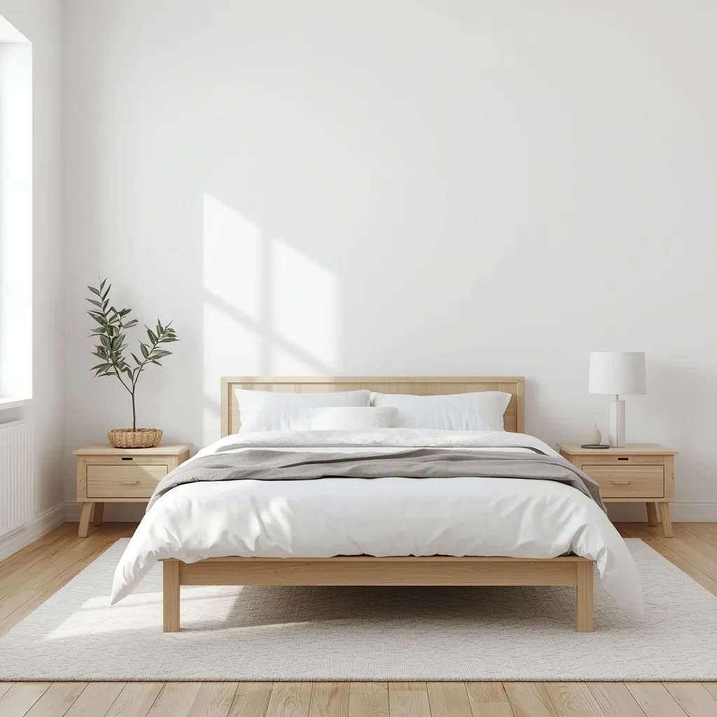 Scandi minimal summer bedroom
