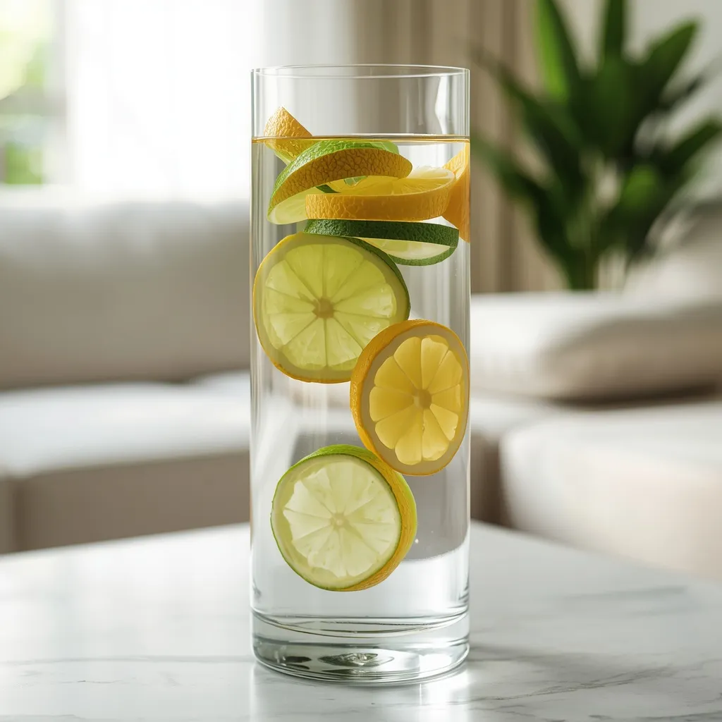 Submerged citrus glass vase filler