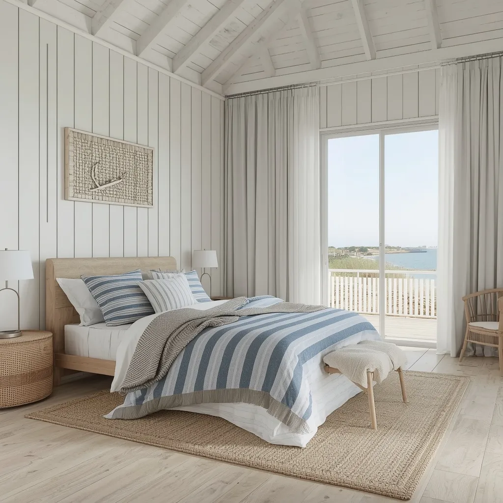 Beach house summer bedroom