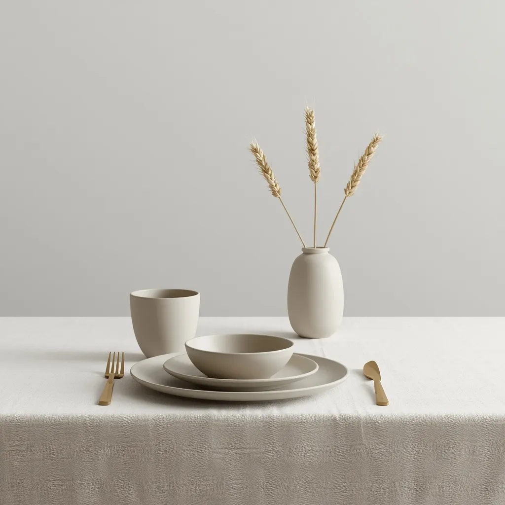 Minimalist late summer dining table