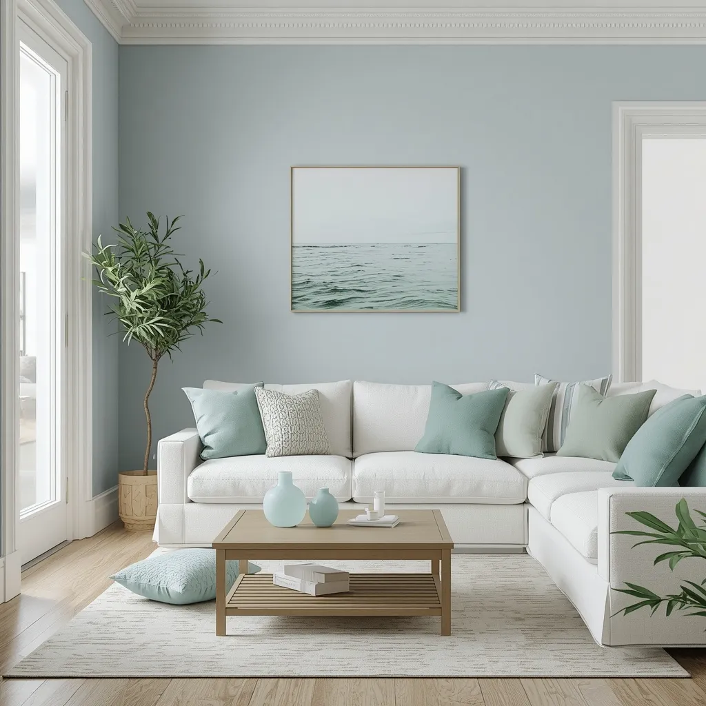 Sea glass living room colors