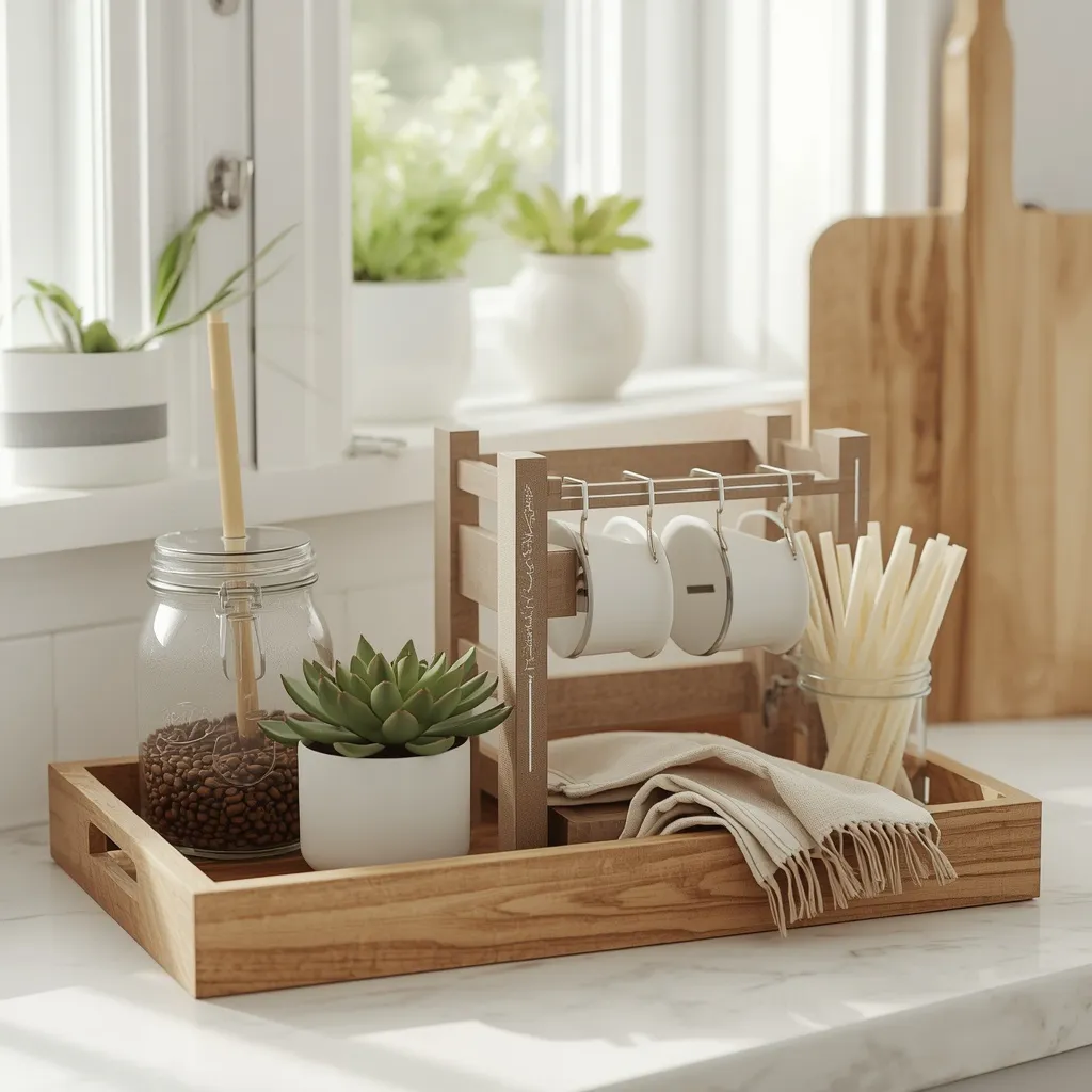 Summer coffee bar tray kitchen