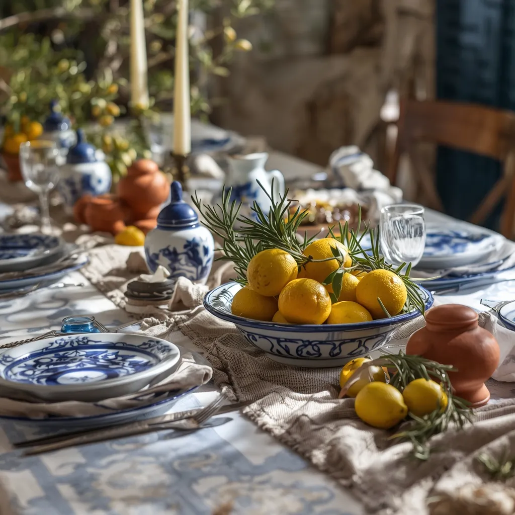 Mediterranean late summer dining table