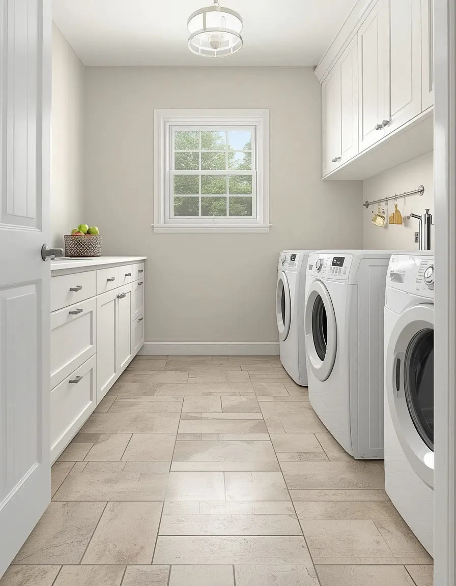 Sheet vinyl laundry room floor