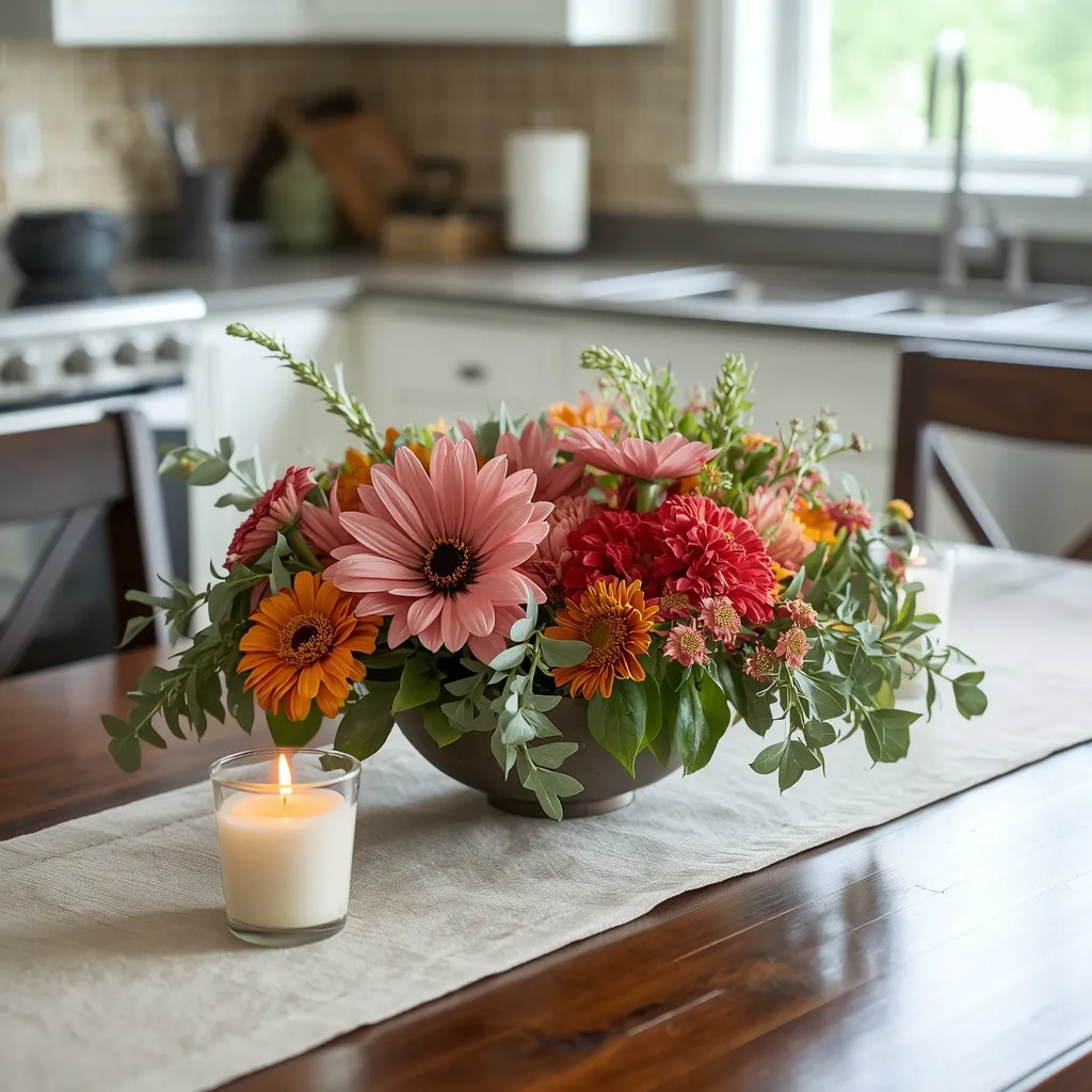 Summer kitchen table centerpiece