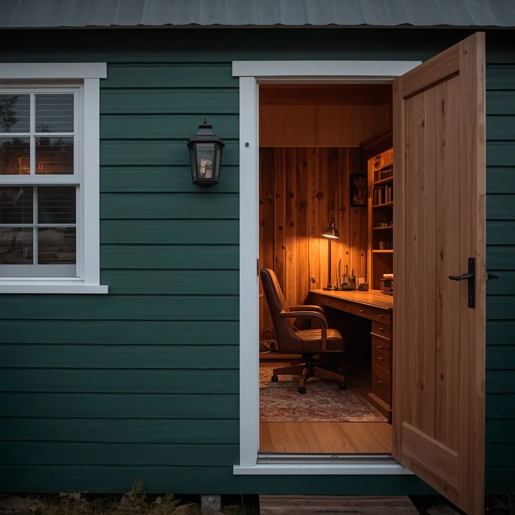 Traditional he shed office study