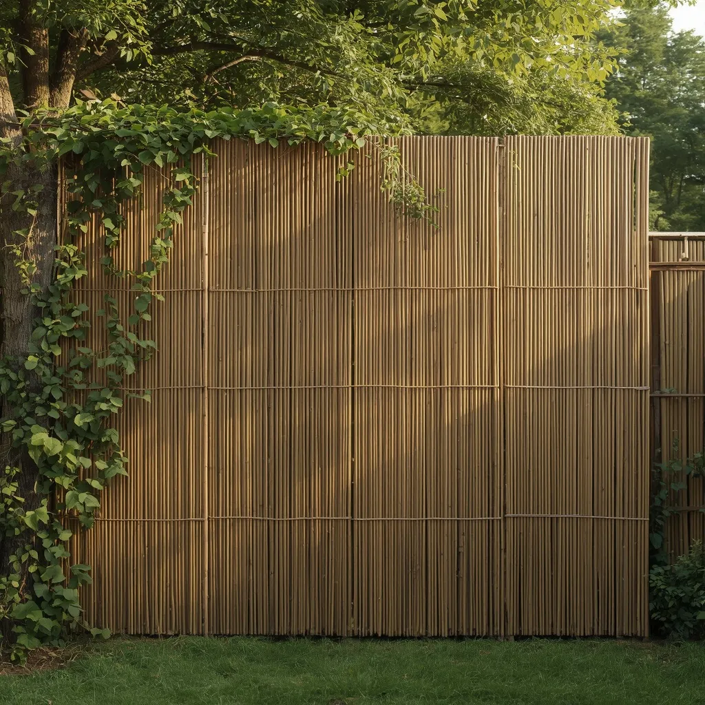 Woven willow garden screen