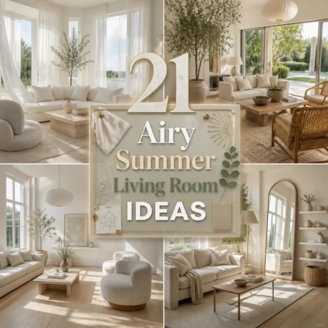 21 Airy Summer Living Room Ideas to Copy