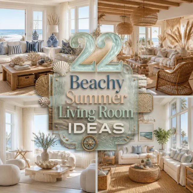 22 Beachy Summer Living Room Ideas
