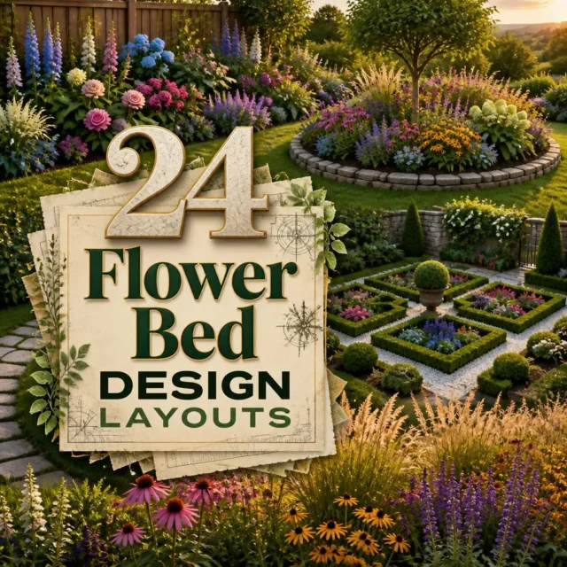 24 Flower Bed Design Layouts and Ideas