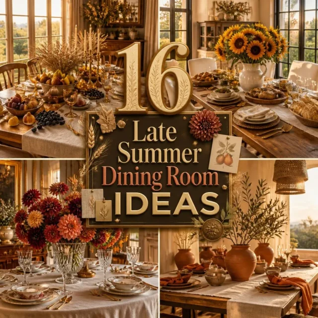 16 Late Summer Dining Room Ideas for a Warm Table