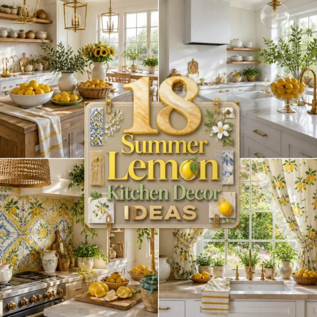 18 Summer Lemon Kitchen Decor Ideas