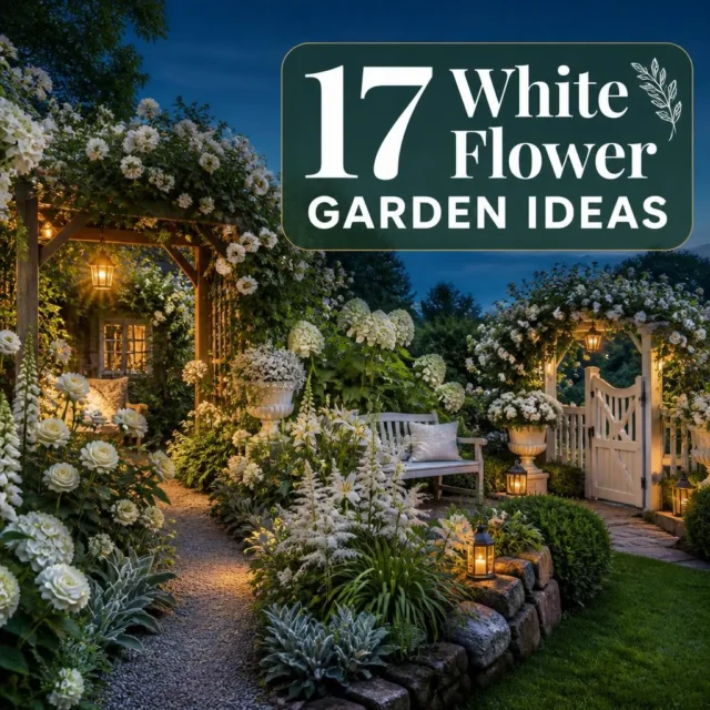 18 White Flowers Garden Ideas for Glowing Moonlit Landscape