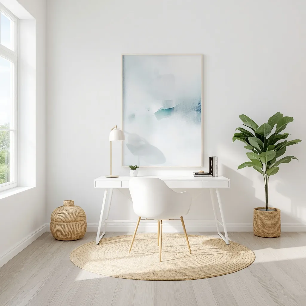 Breezy coastal modern home office