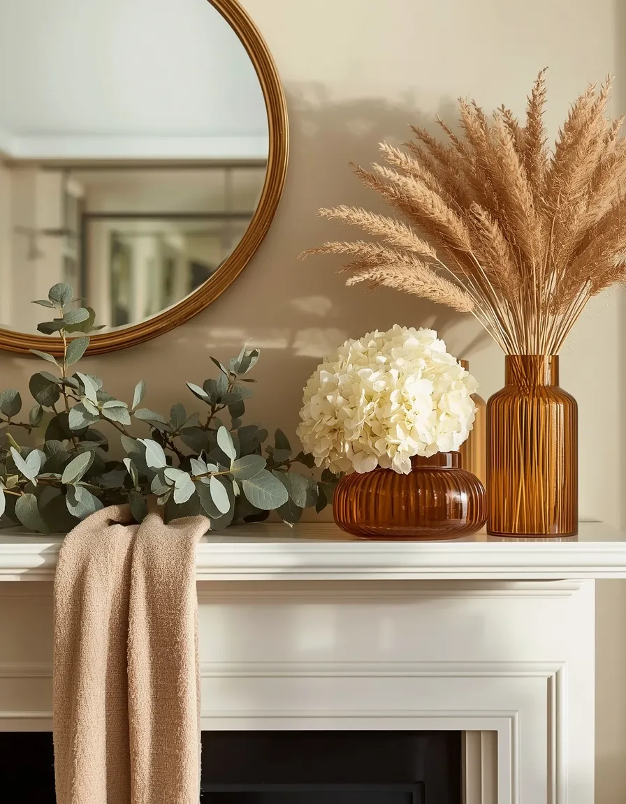 Green to gold mantel transition