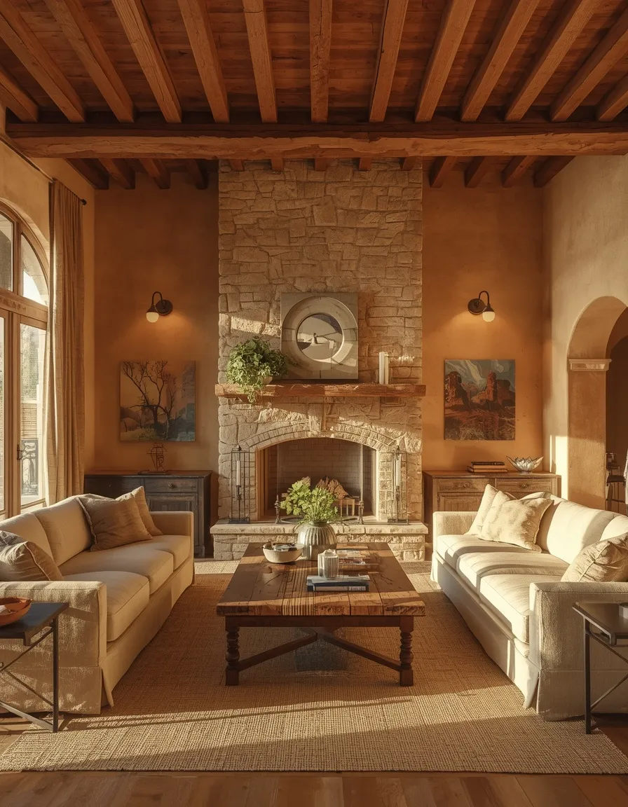 Tuscan villa style living room