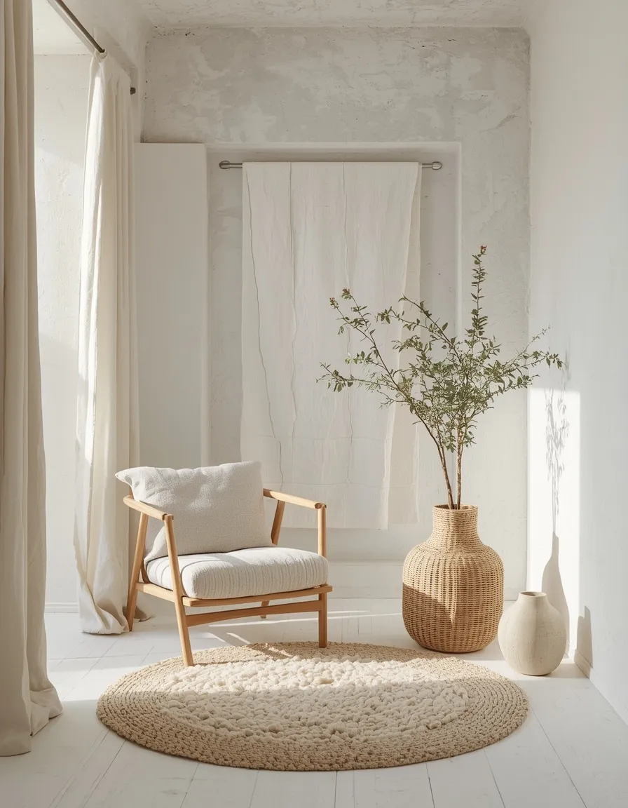 Layered white-on-white textures