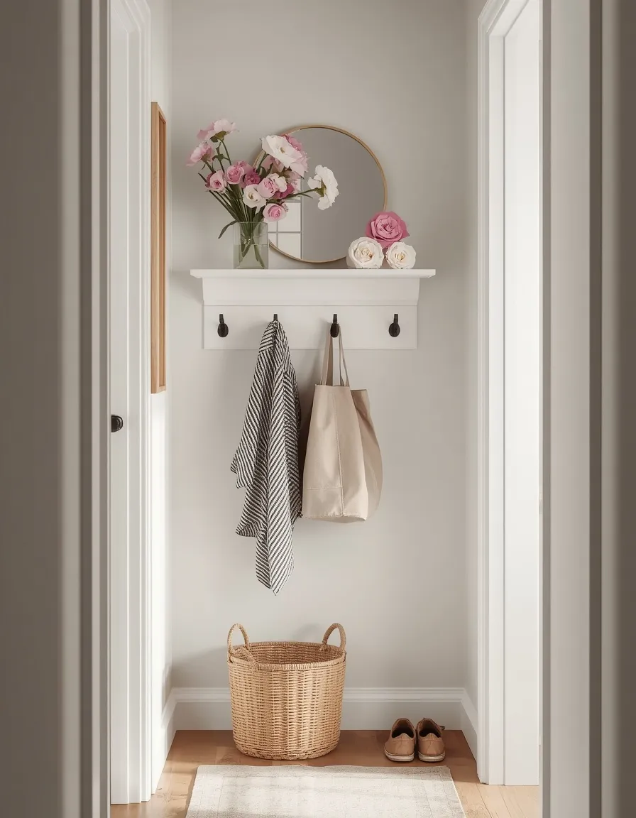 Small wall-mounted summer entryway