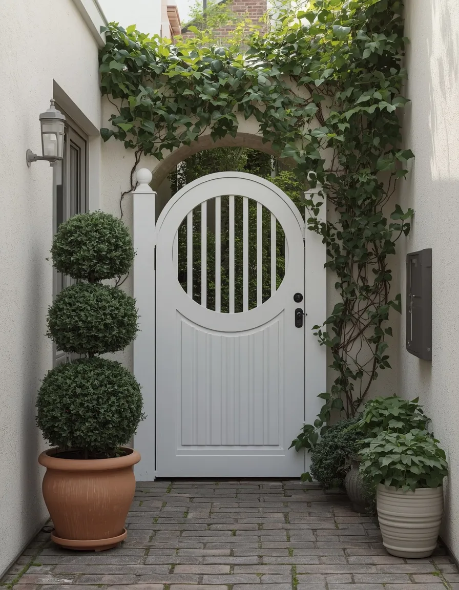 Small courtyard moon gate garden