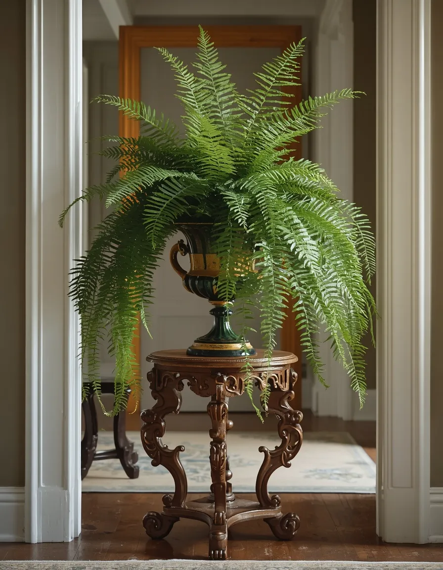Victorian jardiniere on an antique plant stand