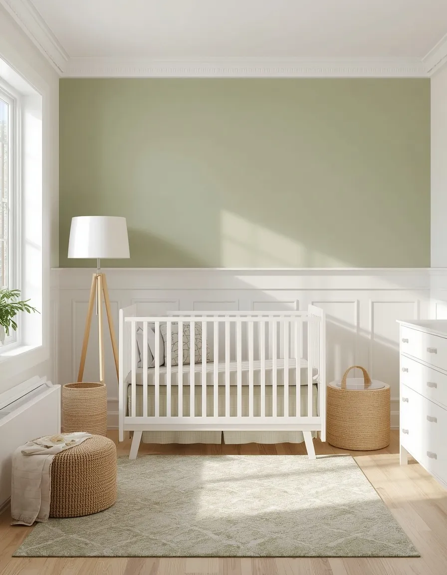 Fresh green and white nursery