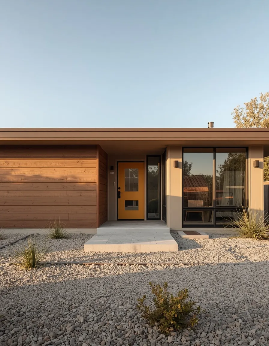 Mid-century modern brown house