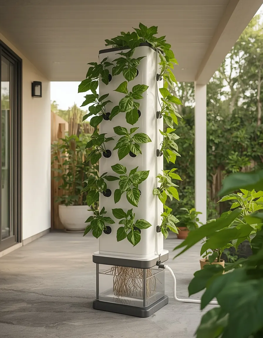 Vertical Hydroponic Cucumber Tower
