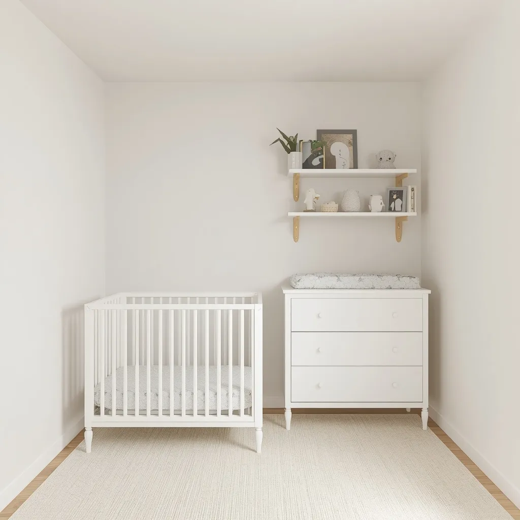 Small space white nursery