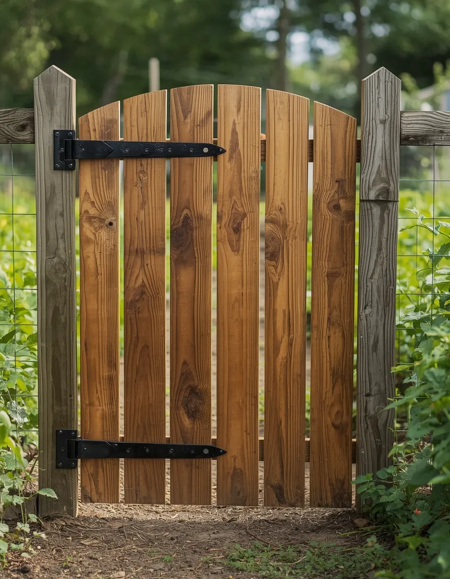 DIY pallet wood garden gate idea