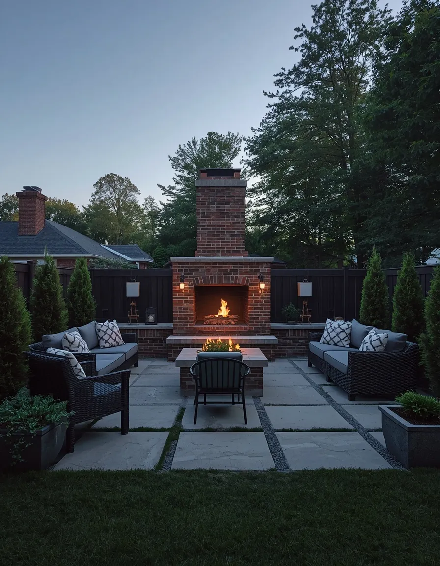 Family-friendly backyard fire zone