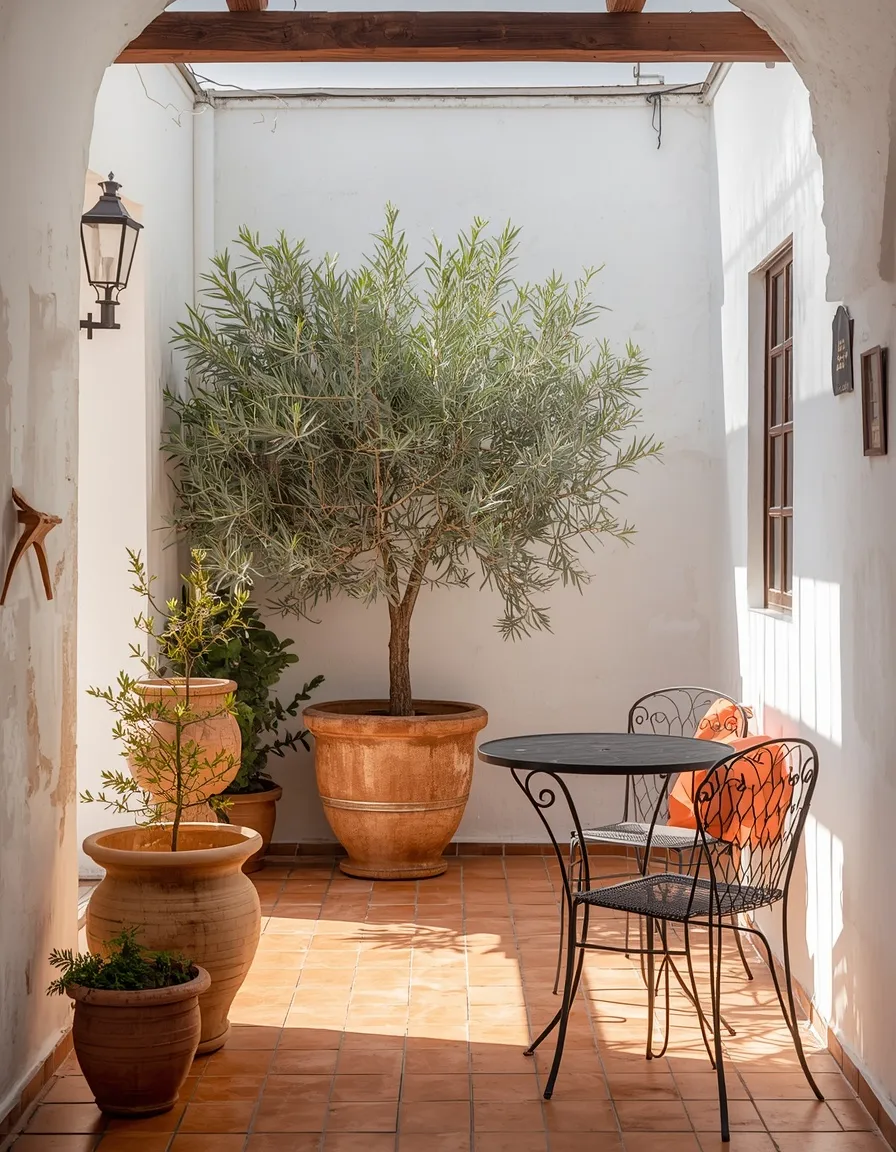Mediterranean courtyard style room