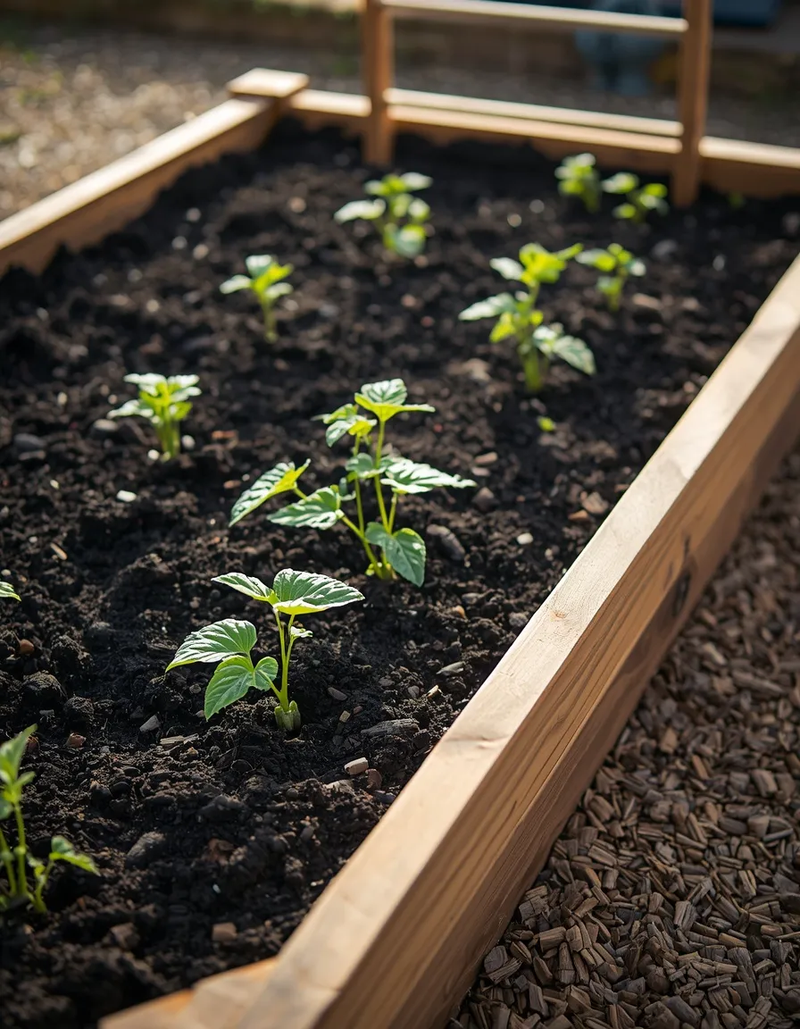 Raised Bed Cucumber Trellis