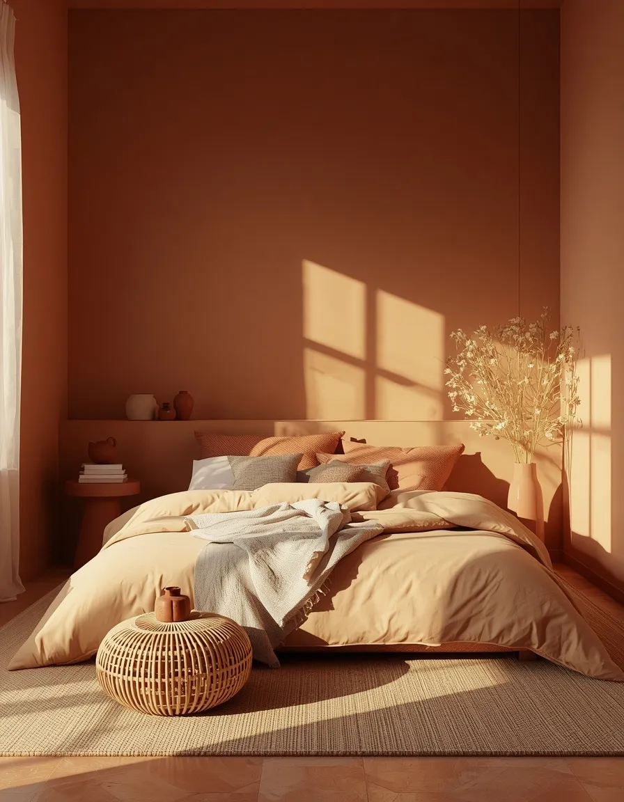 Terracotta and Warm Sand Bedroom Palette