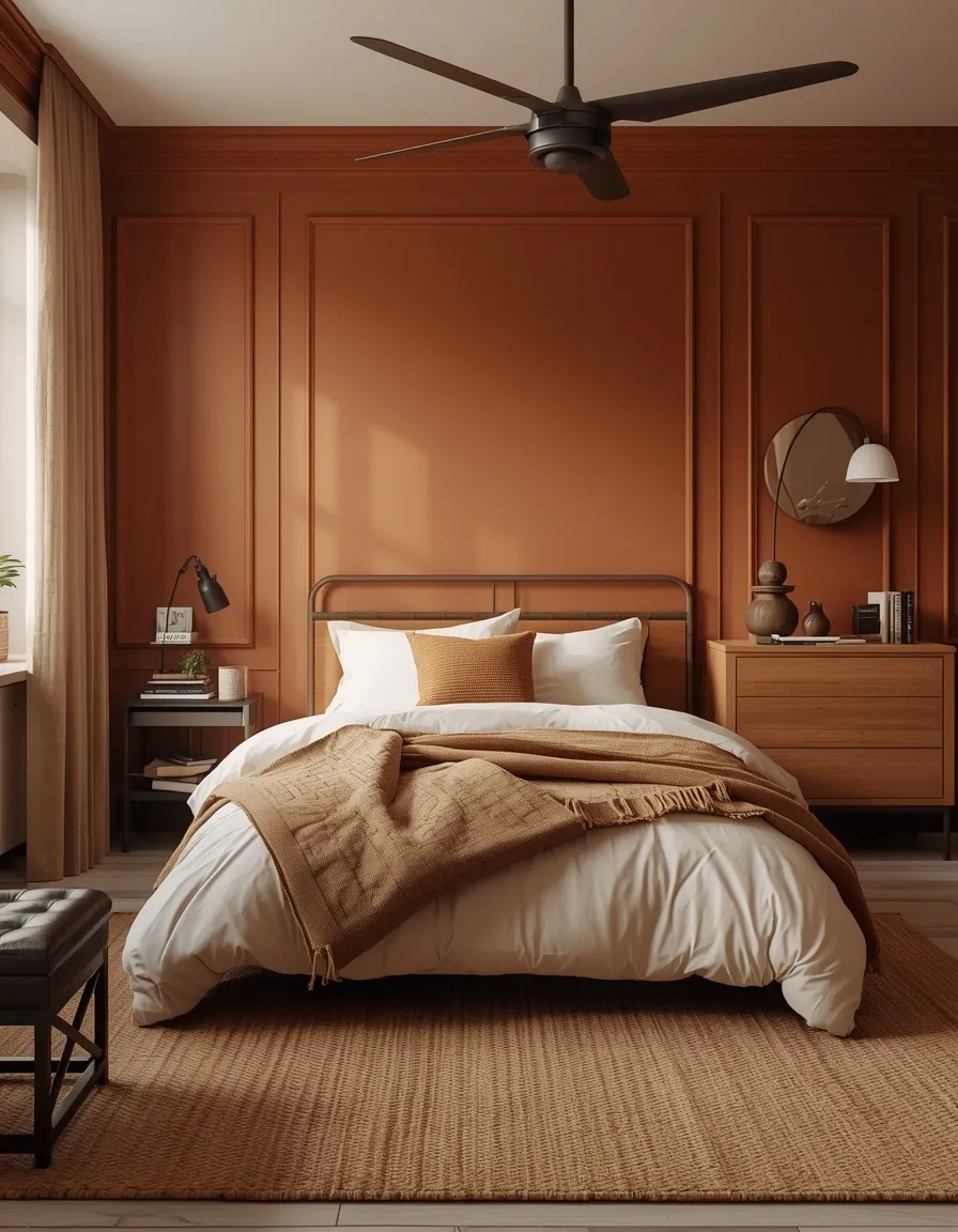 Rust and terracotta boys bedroom