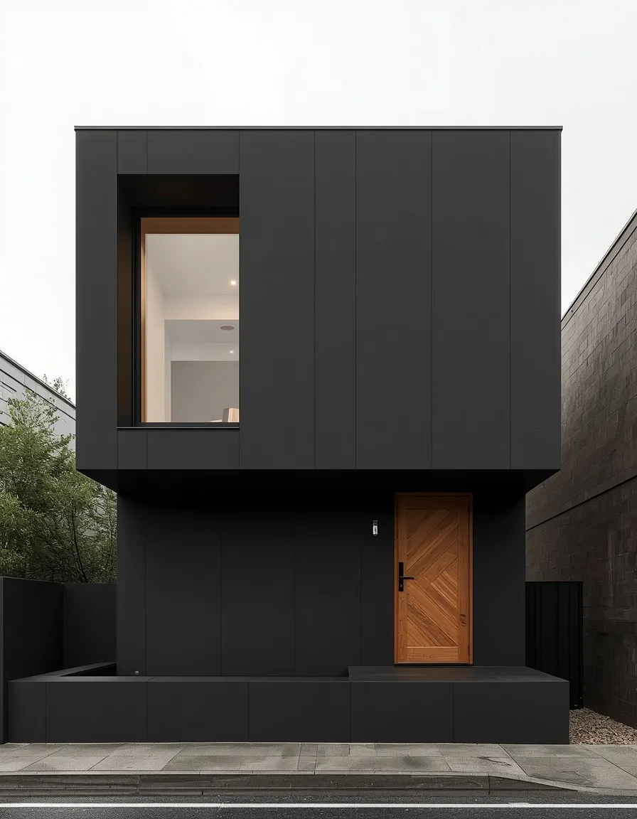 Espresso brown minimalist modern house