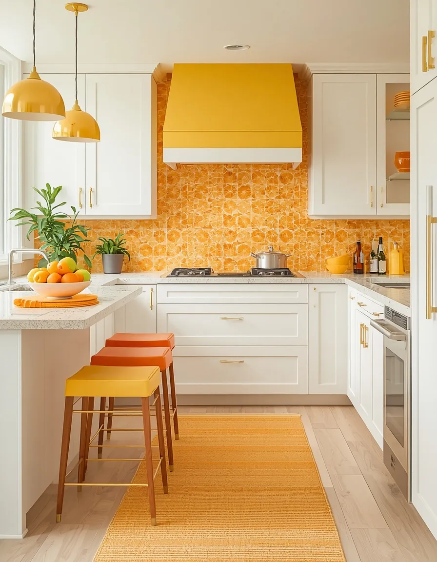 Citrus-bright colorful summer kitchen