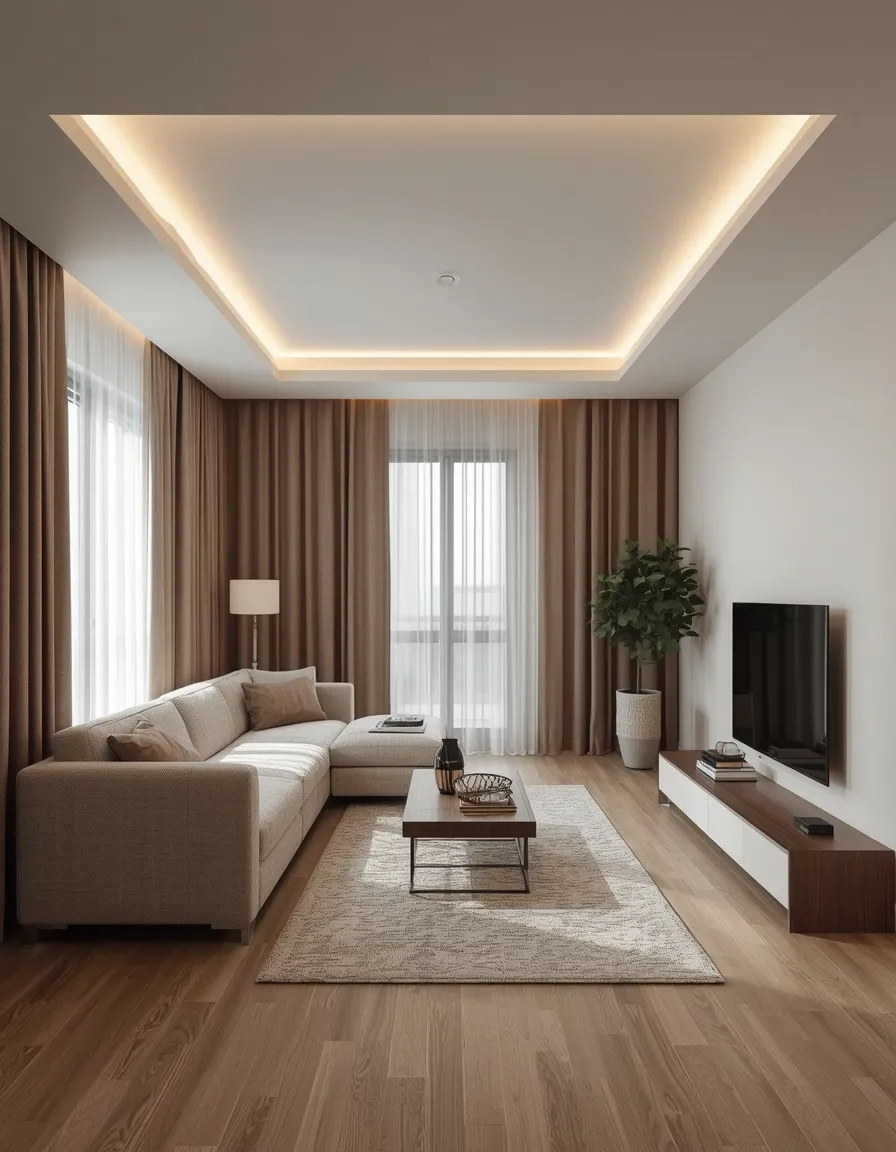 Shallow reverse tray reveal low ceiling